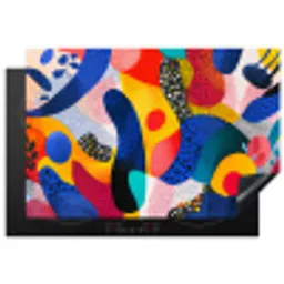 Vormen - Abstract - Stippels - Blauw Inductie beschermer vinyl 3mm klein -3d