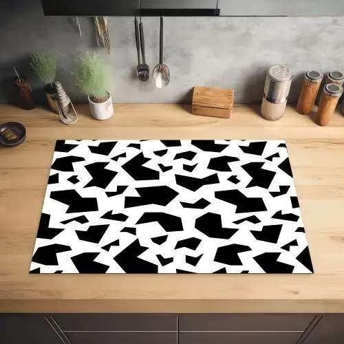 Vormen - Zwart - Onregelmatig Inductie beschermer vinyl 3mm klein 276 -sfeer5