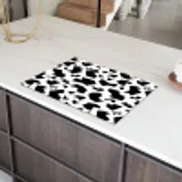 Vormen - Zwart - Onregelmatig Inductie beschermer vinyl 3mm klein 276 -sfeer8