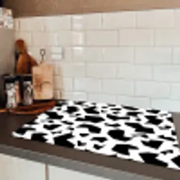 Vormen - Zwart - Onregelmatig Inductie beschermer vinyl 3mm klein 276 -sfeer3