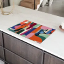 Vormen - Ritmisch - Kleuren - Abstract Inductie beschermer vinyl 3mm klein -sfeer8