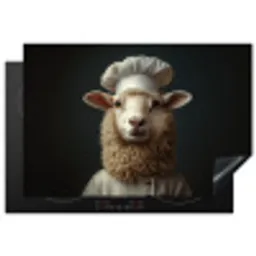 Schaap - Wol - Kok Inductie beschermer vinyl 3mm klein -3d