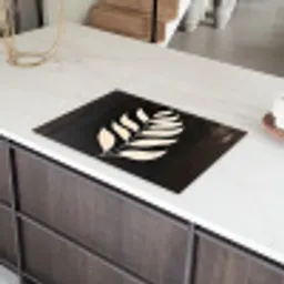Blad - Wit - Minimalistisch Inductie beschermer vinyl 3mm klein -sfeer8