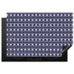 Schelp - Nautisch - Blauw - Wit Inductie beschermer vinyl 3mm klein 276 -3d