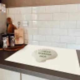 Schelp - Quote - Groen Inductie beschermer vinyl 3mm klein -sfeer3
