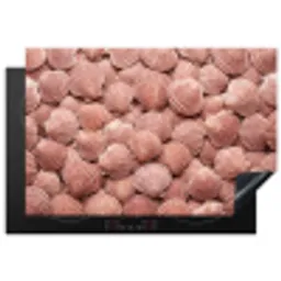 Schelpen - Patroon - Roze Inductie beschermer vinyl 3mm klein -3d