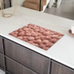 Schelpen - Patroon - Roze Inductie beschermer vinyl 3mm klein -sfeer8
