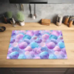 Schelpen - Paars - Blauw - Patroon Inductie beschermer vinyl 3mm klein -sfeer5