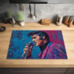 Zingende man - Glitterjas - Microfoon Inductie beschermer vinyl 3mm klein -sfeer5