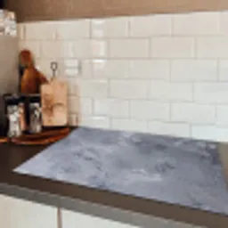 Leisteen - Beton - Retro - Structuren - Grijs - Rustiek Inductie beschermer vinyl 3mm klein -sfeer3
