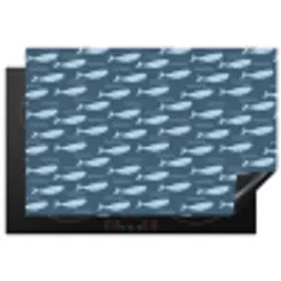 Klein - Oceaan - Golven - Blauw Inductie beschermer vinyl 3mm klein 276 -3d