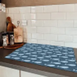 Klein - Oceaan - Golven - Blauw Inductie beschermer vinyl 3mm klein 276 -sfeer3