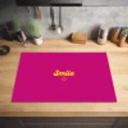 Smile - Stippen - Roze Inductie beschermer vinyl 3mm klein -sfeer5