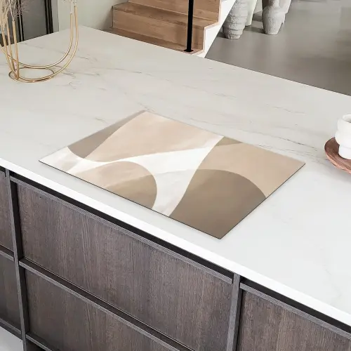 Vloeiende vlakken - Harmonieus - Golvend Inductie beschermer vinyl 3mm klein -sfeer8