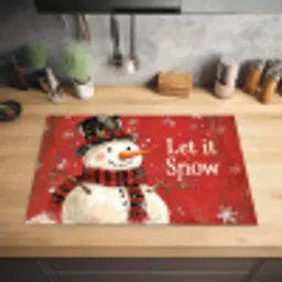 Sneeuwpret - Winter - Sneeuwpop Inductie beschermer vinyl 3mm klein -sfeer5