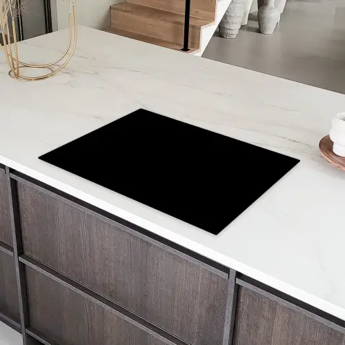 Effen Zwart Inductie beschermer vinyl 3mm klein -sfeer8