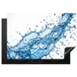 Spash - Water - Blauw Inductie beschermer vinyl 3mm klein -3d