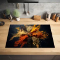 Specerijen - Explosie - Oranje Inductie beschermer vinyl 3mm klein -sfeer5