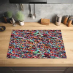 Spat - Abstract - Waterverf - Multi Inductie beschermer vinyl 3mm klein 276 -sfeer5
