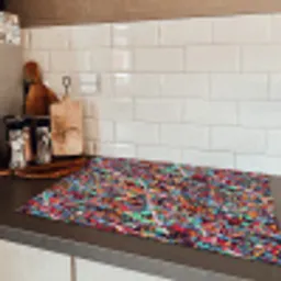 Spat - Abstract - Waterverf - Multi Inductie beschermer vinyl 3mm klein 276 -sfeer3