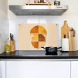 Cirkels - Geel - Minimalistisch Inductie beschemer met haakjes klein -sfeer2