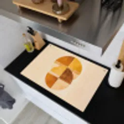 Cirkels - Geel - Minimalistisch Inductie beschemer met haakjes klein -sfeer1
