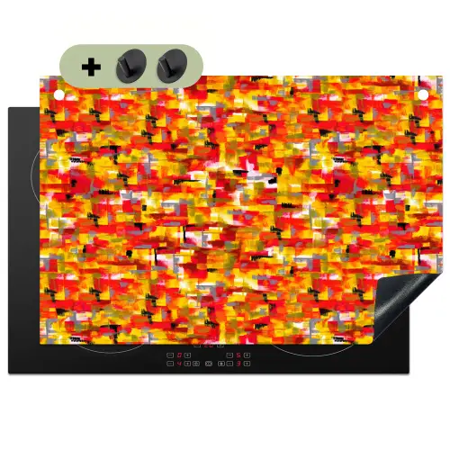 Abstract - Verf - Rood Inductie beschemer met haakjes klein 777 -3d