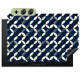Abstract - Patroon - Blauw Inductie beschemer met haakjes klein 777 -3d