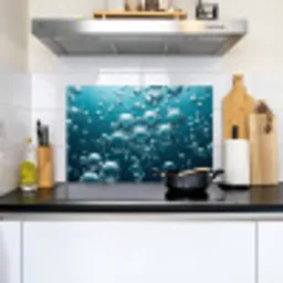 Luchtbellen - Dynamisch - Blauw Inductie beschemer met haakjes klein -sfeer2