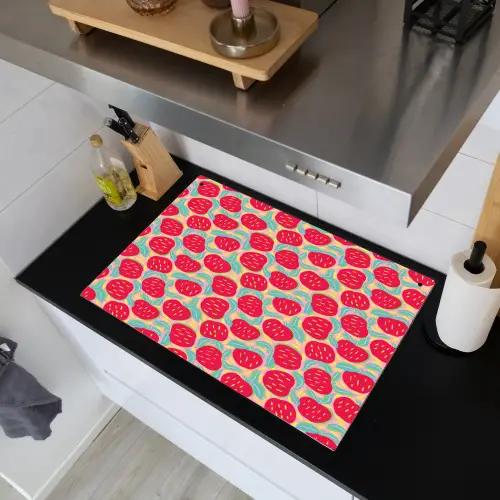 Appels - Rood - Stippen Inductie beschemer met haakjes klein 777 -sfeer1