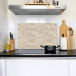 Bogen - Patroon - Beige Inductie beschemer met haakjes klein 777 -sfeer2