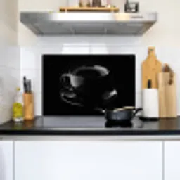 Zwart - Koffie - Kopje Inductie beschemer met haakjes klein -sfeer2