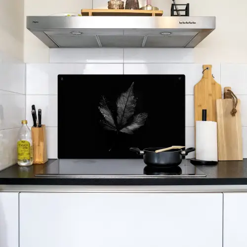 Zwart - Blad Inductie beschemer met haakjes klein -sfeer2