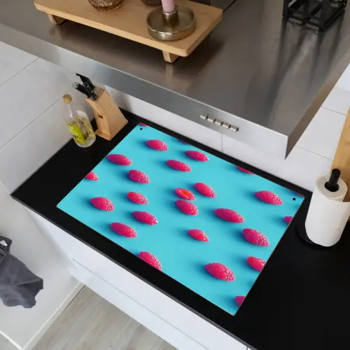 Blauw - Frambozen - Roze Inductie beschemer met haakjes klein 777 -sfeer1