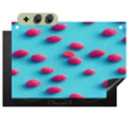 Blauw - Frambozen - Roze Inductie beschemer met haakjes klein 777 -3d