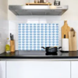 Zee - Sfeer - Blauw - Wit Inductie beschemer met haakjes klein 777 -sfeer2