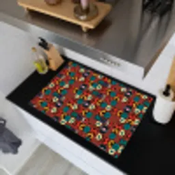 Bruin - Retro - Disco - Patroon Inductie beschemer met haakjes klein 777 -sfeer1