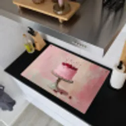 Taart - Pink - Cherry Inductie beschemer met haakjes klein -sfeer1