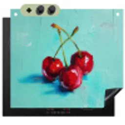 Kersen - Rood - Drie - Geverfd Inductie beschemer met haakjes middel -3d