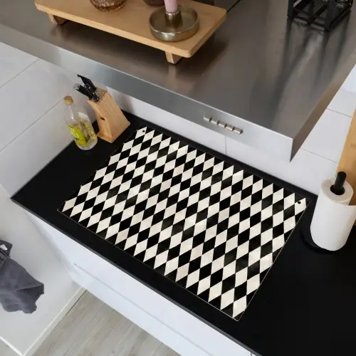 Klassiek - Patroon - Zwart Inductie beschemer met haakjes klein 777 -sfeer1