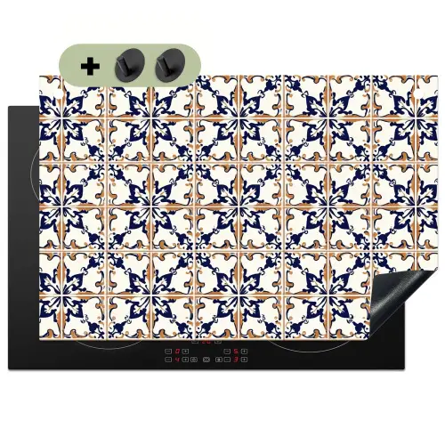 Klassiek - Patroon - Kleurrijk Inductie beschemer met haakjes klein 777 -3d