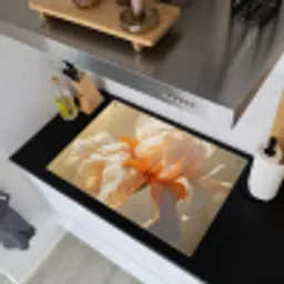 Close up - Oranje - Iris Inductie beschemer met haakjes klein -sfeer1