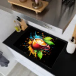 Koffie - Graffiti - Drinken - Abstract Inductie beschemer met haakjes klein -sfeer1
