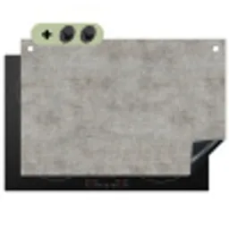 Beton - Oud - Grijs - Patronen Inductie beschemer met haakjes klein 777 -3d