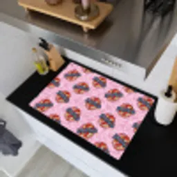 Disco - Bal - Patroon - Roze Inductie beschemer met haakjes klein 777 -sfeer1