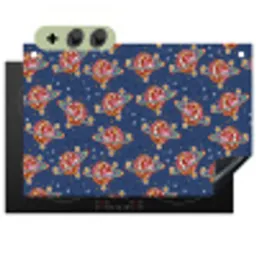 Disco - Blauw - Patroon Inductie beschemer met haakjes klein 777 -3d