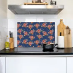 Disco - Blauw - Patroon Inductie beschemer met haakjes klein 777 -sfeer2