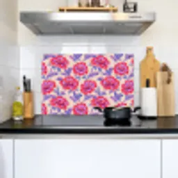 Bloemen - Patroon - Meerkleurig Inductie beschemer met haakjes klein 777 -sfeer2