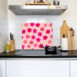 Bloemen - Patroon - Roze Inductie beschemer met haakjes middel -sfeer2