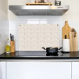 Bloemen - Patroon - Taupe Inductie beschemer met haakjes klein 777 -sfeer2